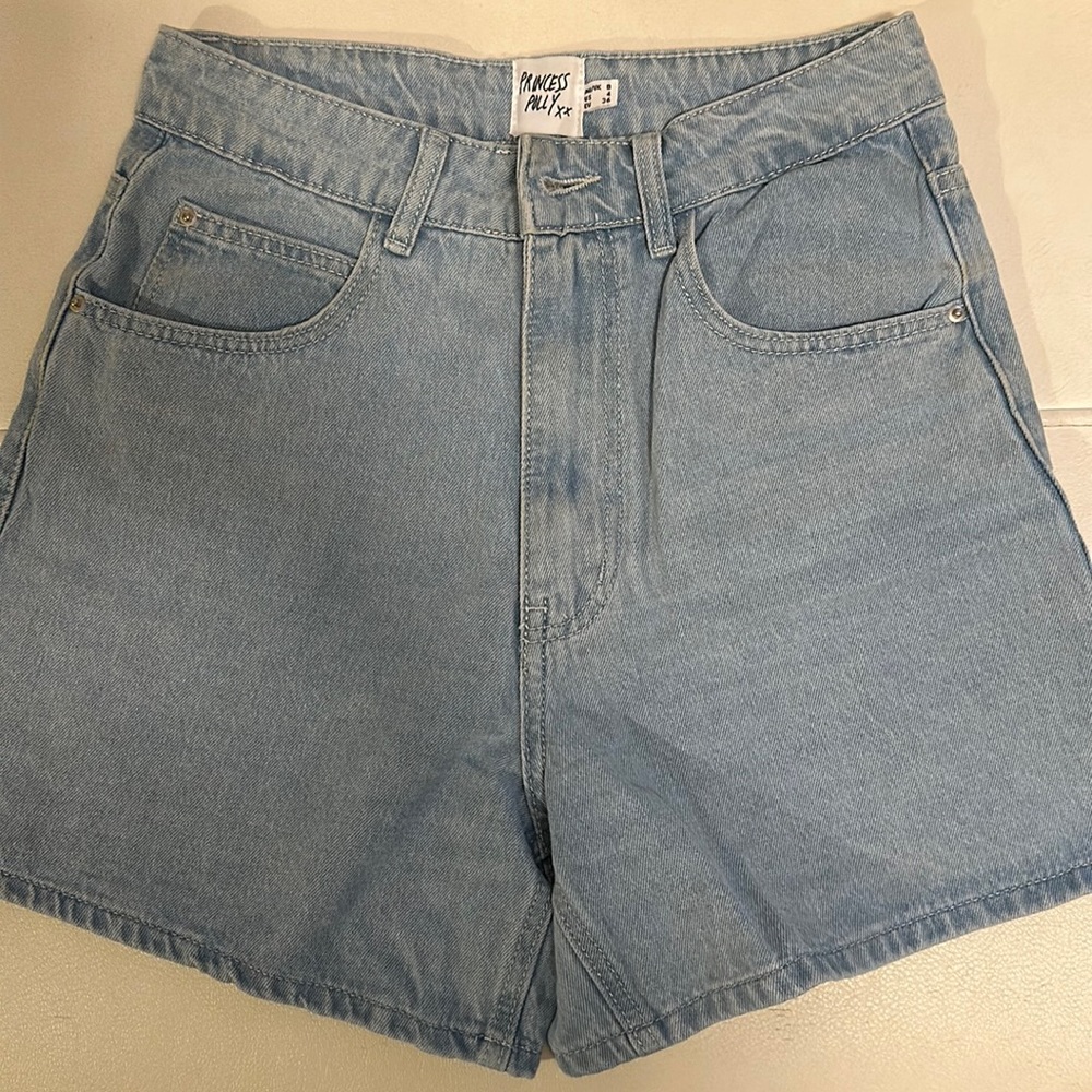 PRINCESS POLLY SWALLA SHORT SIZE 4 LIGHT BLUE